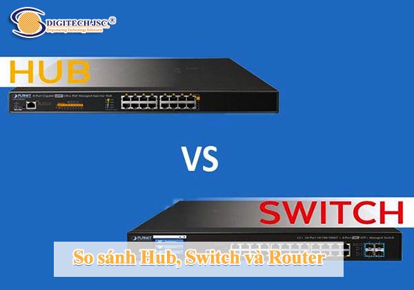 So sánh Hub và Switch Router