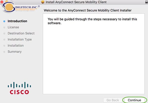 Cài đặt Cisco Anyconnect trên máy tính MAC