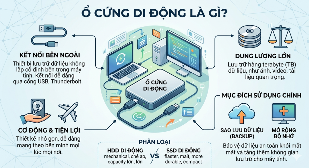 Ổ cứng di động là gì_Digitech JSC