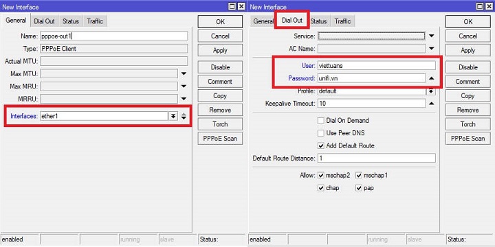 Cấu hình kết nối Internet