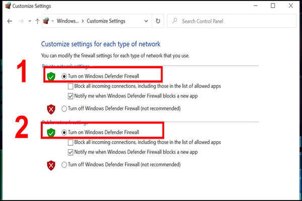 Tìm và chọn vào mục Windows Defender trên Chrome