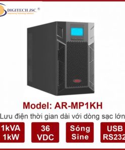 Bộ lưu điện UPS ARES AR-MP1KH 1KVA/1KW online bình ngoài có đầy đủ CO, CQ.